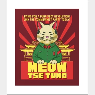 Meow Tse Tung The Communist Cat Posters and Art